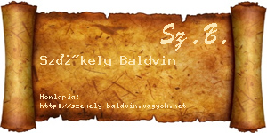 Székely Baldvin névjegykártya